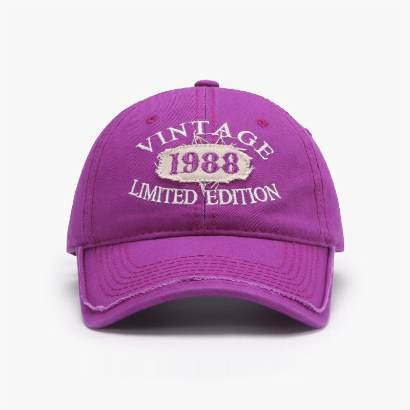 Spring New Big Head Circumference Letter Embroidery Women's Face-looking Small Peaked Cap