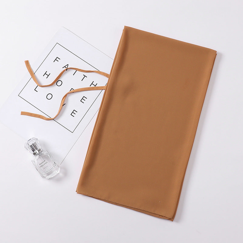 Fashion New Pearl Chiffon Bandage Gauze Scarf