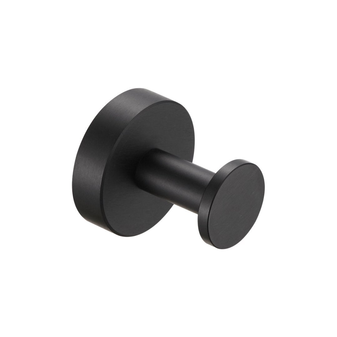 Round Base Wall Hanging Coat Hook With Screws- Matte Black Towel Hook, 4 Pack, For Entry Shoe Cabinet, Wardrobe Bathroom Bedroom Furniture Hardware
