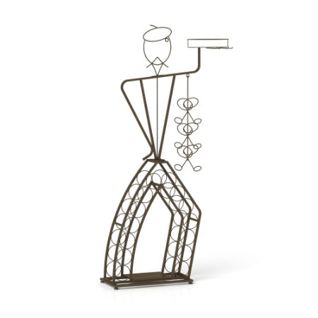 Unique Design Wine Bakers Rack, Freestanding Wine Rack With Storage Bottle, Wine Storage Home Bar For Liquor And Wine, Organizer For Kitchen, Dining Room