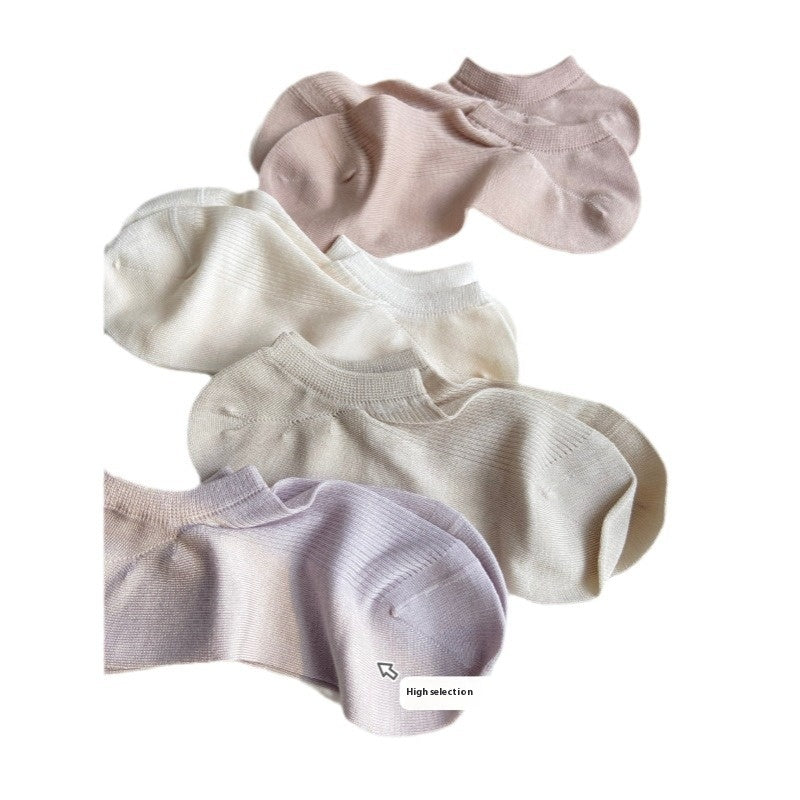 Protein Cool Feeling Tube Socks Thin And Soft Comfortable Socks For Women