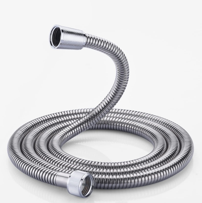 PVC Shower Hose 59 In Extra Long Smooth Handheld Shower Hose Flexible Anti-Kink Handheld Shower Head Hose With Brass Spin Inner Core White