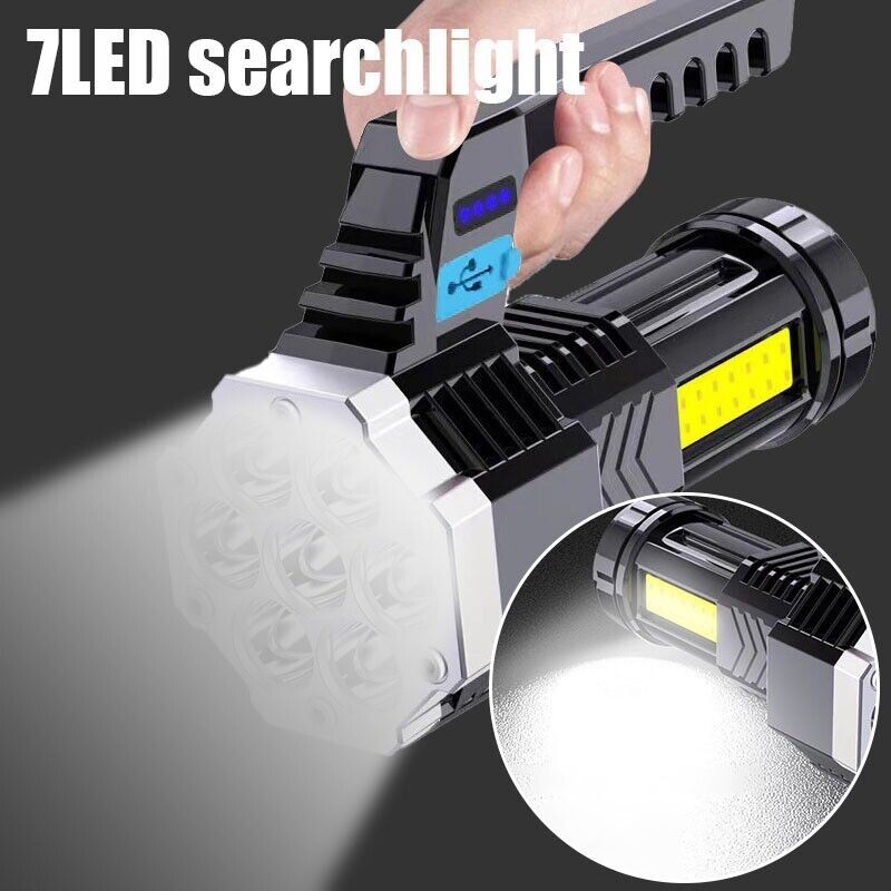 1-2Pcs Super Bright High Power LED Tactical Torch Rechargeable Flashlight New UK