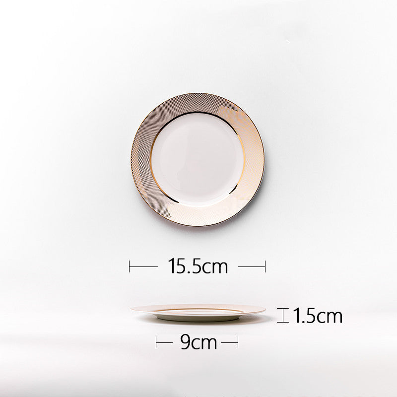 Nordic Light Luxury Household Bone China Plates And Tableware