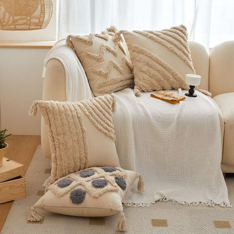 Plush Tassels And Quiet Bohemian Style Pillowcases