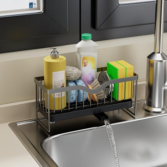 Kitchen Household Wall-mounted Multifunctional Multi-layer Carbon Steel Cleaning Supplies Rack,Please Note That This Product Is Shipped By Yourself For The Average Shipping Cost