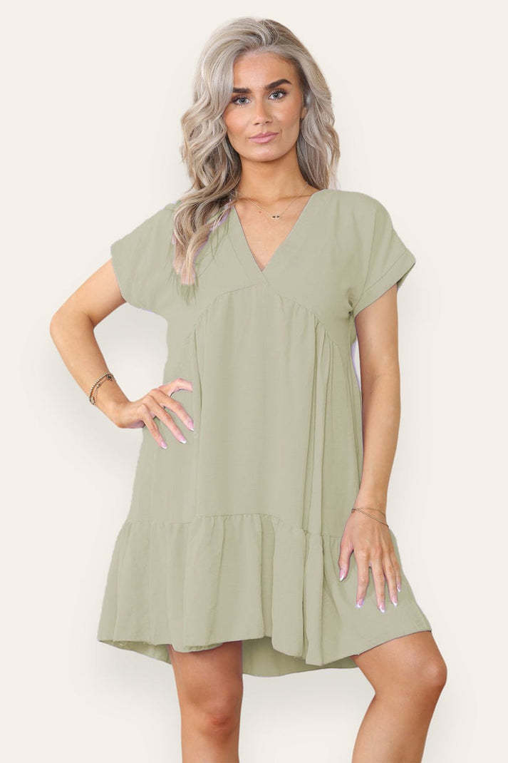 Fancy Style Tiered Smock Dress