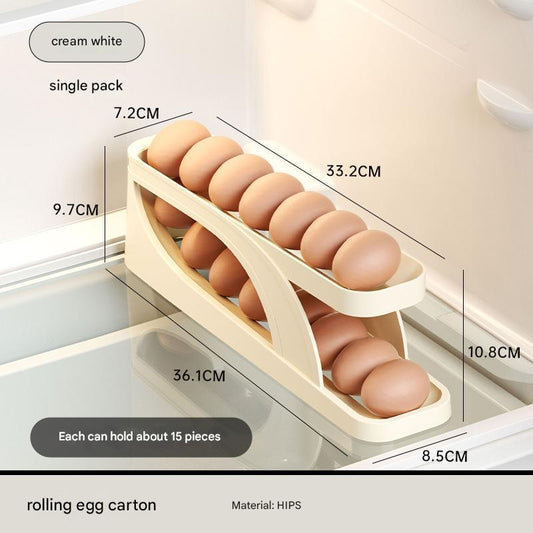 Household Kitchen Egg Storage Box Double-layer Slide Type Automatic Egg Carton For The Side Door Of A Large-capacity Refrigerator