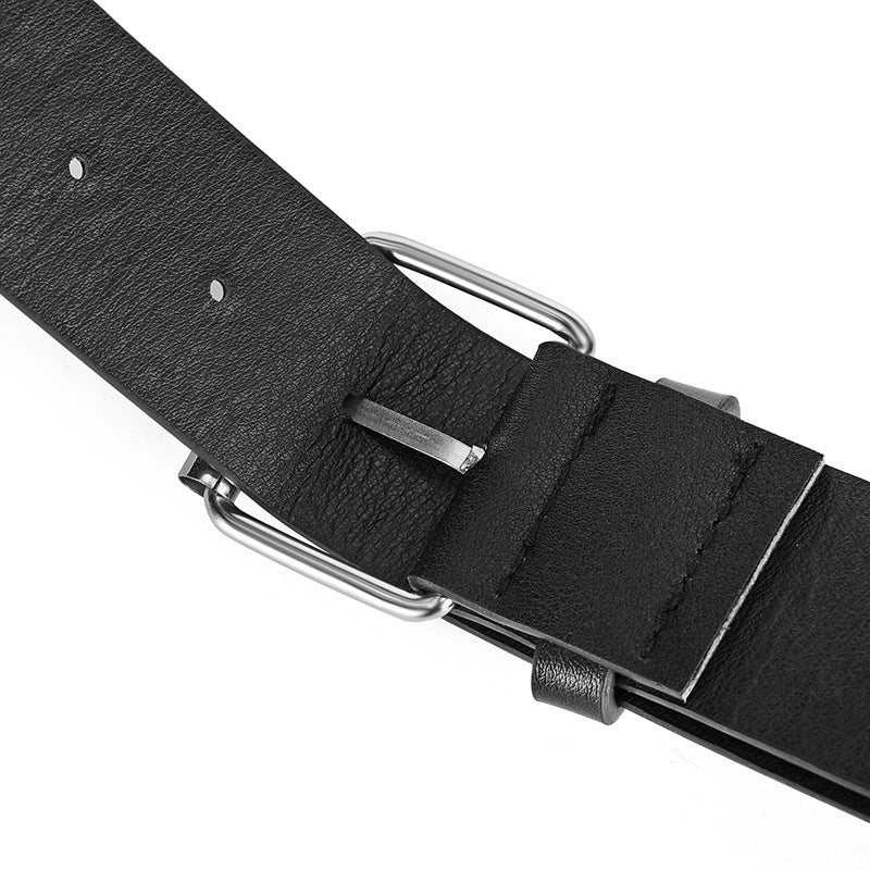 Women's European And American Square Bead Pyramid Punk Wide Belt