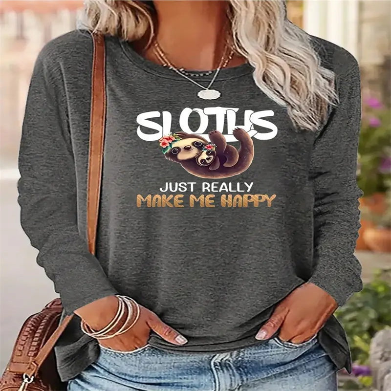 Women's Printed Hoodless Sweatshirt