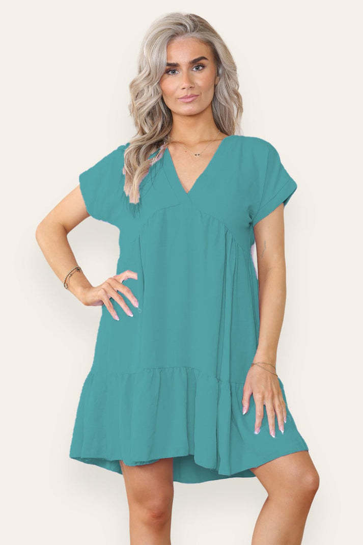 Fancy Style Tiered Smock Dress