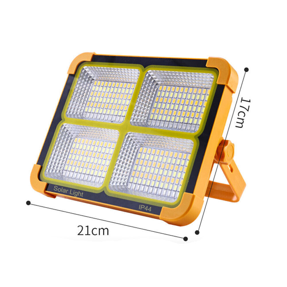 1500W LED Work Light Solar Powered Cordless Portable Camping Outdoor Light USB