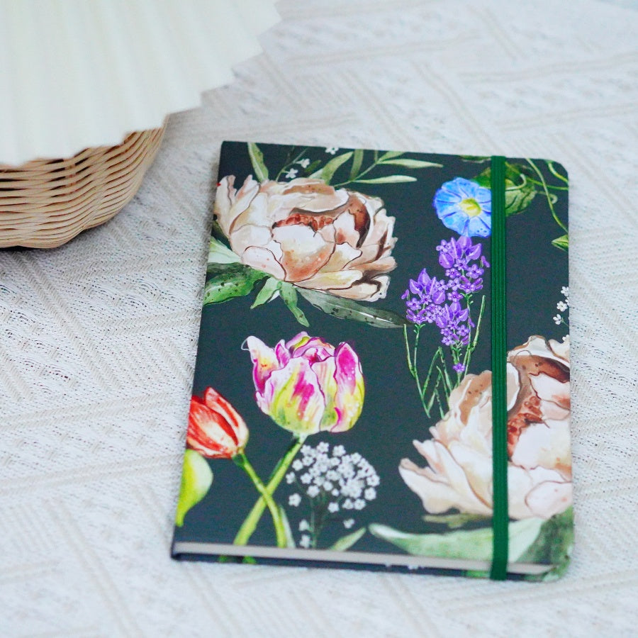 Colorful A4 Notebook With Sub Coil Hardcover Style And Sewing Binding Featuring A Strap For Easy Carry