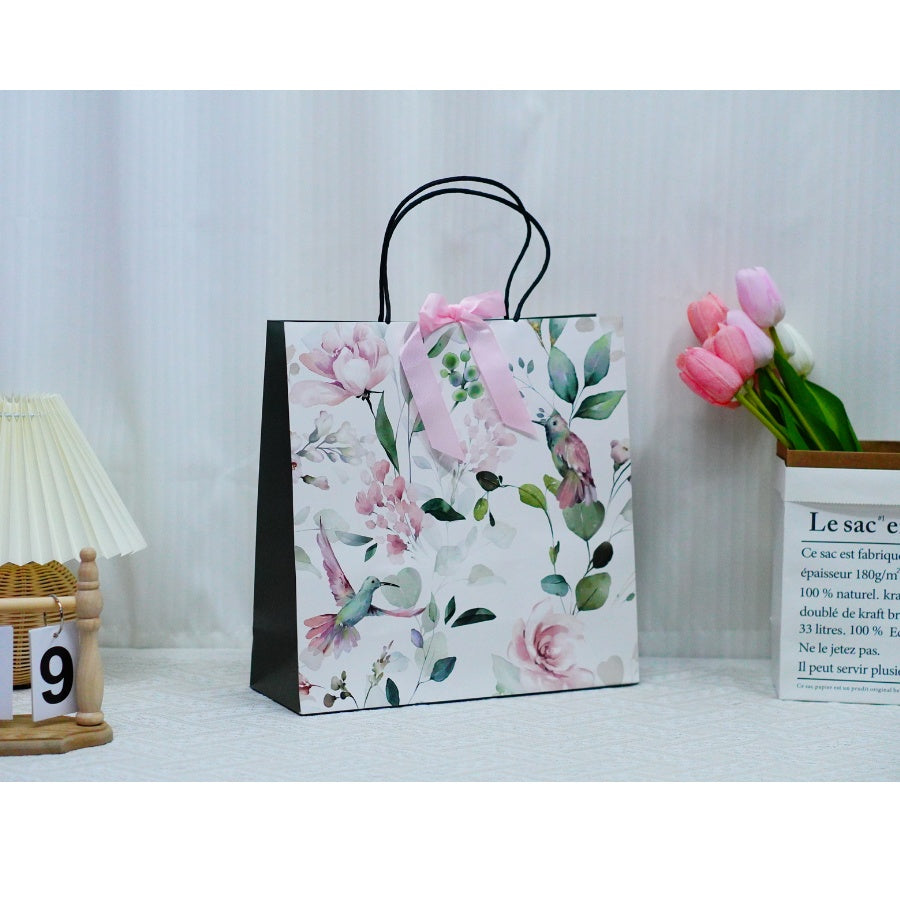 12pcs High-end Tote Bags Patterned Clothing Gift Bags - Senior Wholesale Souvenir Bags Shopping Paper Bags