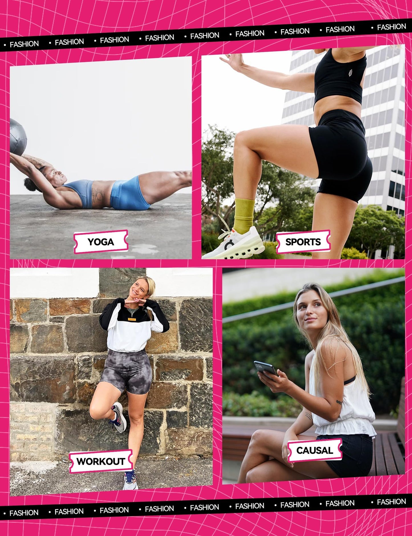 Yoga Pants - Three Points High Waist 3 Pieces Polyester Double Grinding Black X3