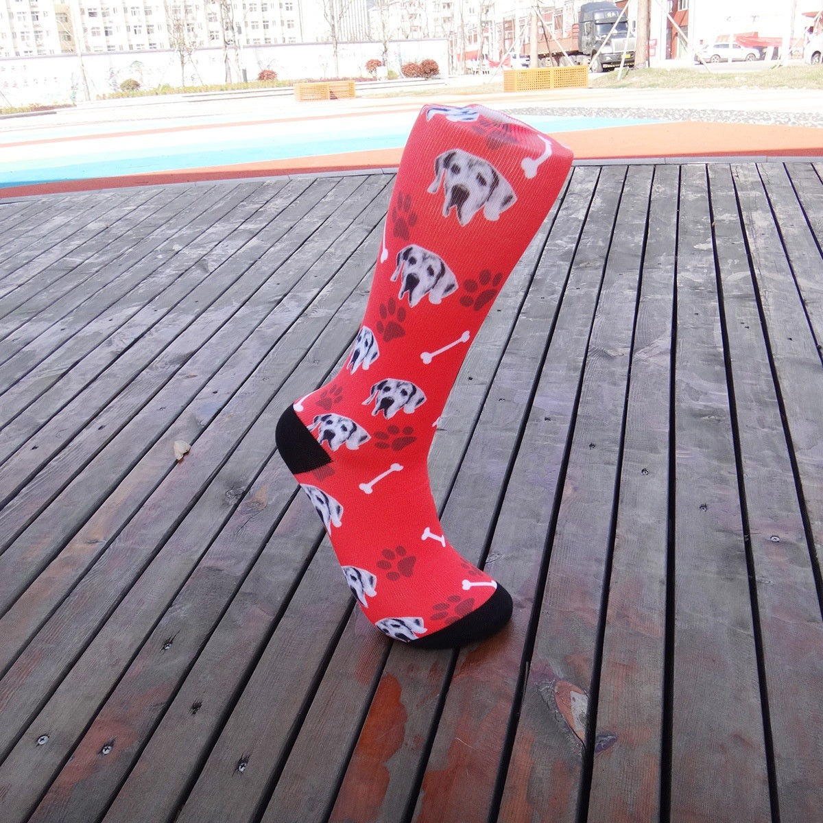 Cartoon Pet Head Face Socks