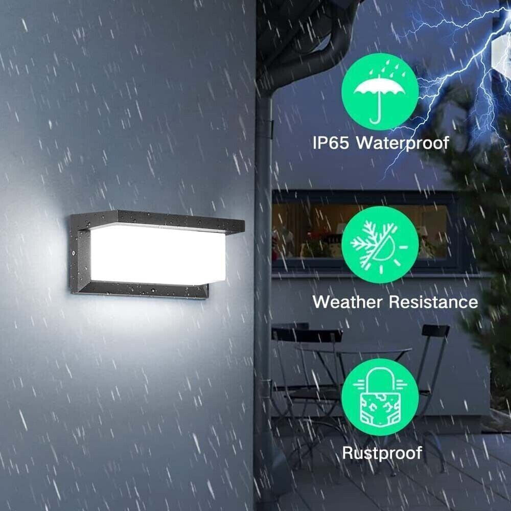 LED Outdoor Light With Motion Detector Wall Light IP65 Anthracite Sensor Lamp 18W