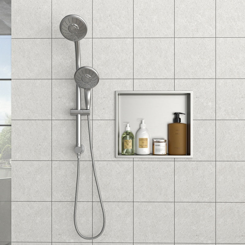 15 X 13 In Stainless Steel Shower Niche - Brushed Nickel, Waterproof, Easy Installation, Corrosion-Resistant