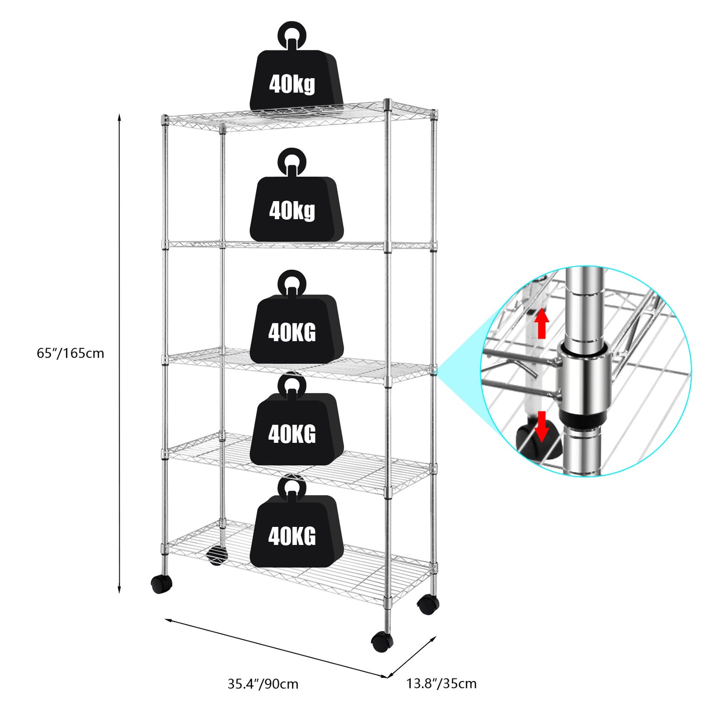 Five Layer - Metal Storage Rack