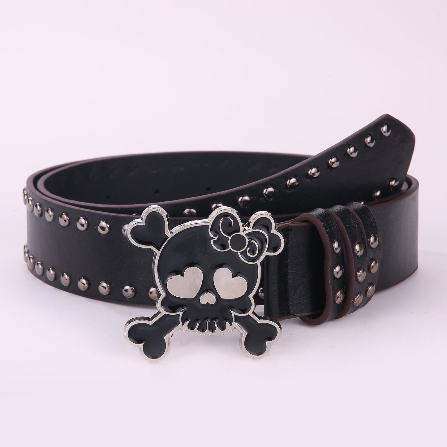 Belt Female Skull Wide Waist Seal Rivet Y2g Hot Girl Belt Men And Women