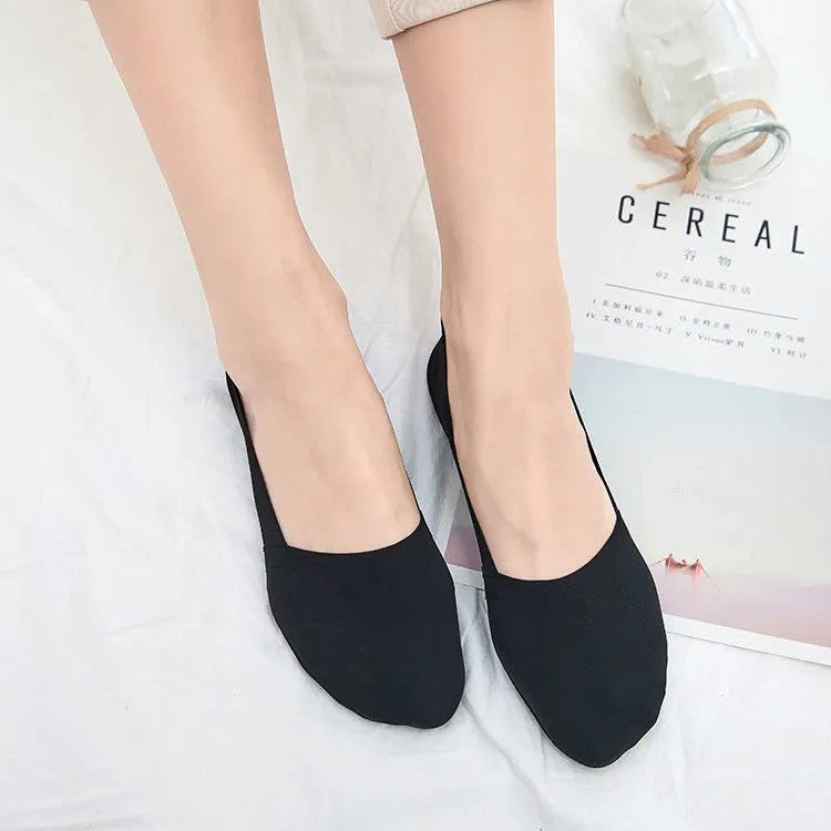 Ice Silk Pure Cotton Towel Bottom Silicone Non-slip Tight Socks