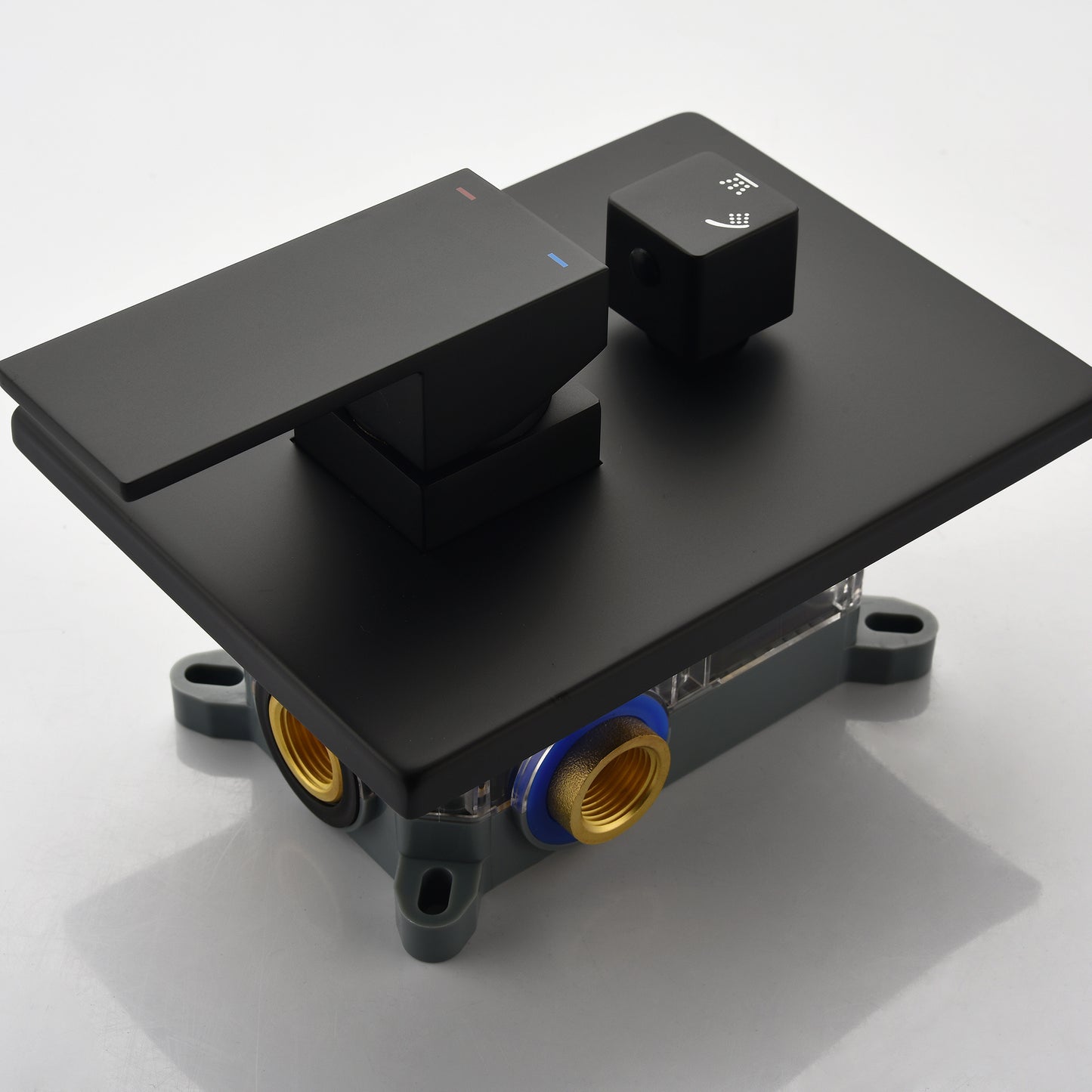 Matte Black Shower Set System Bathroom Luxury Rain Shower Combination Set Ceiling Mounted Showerhead Showerhead Faucet