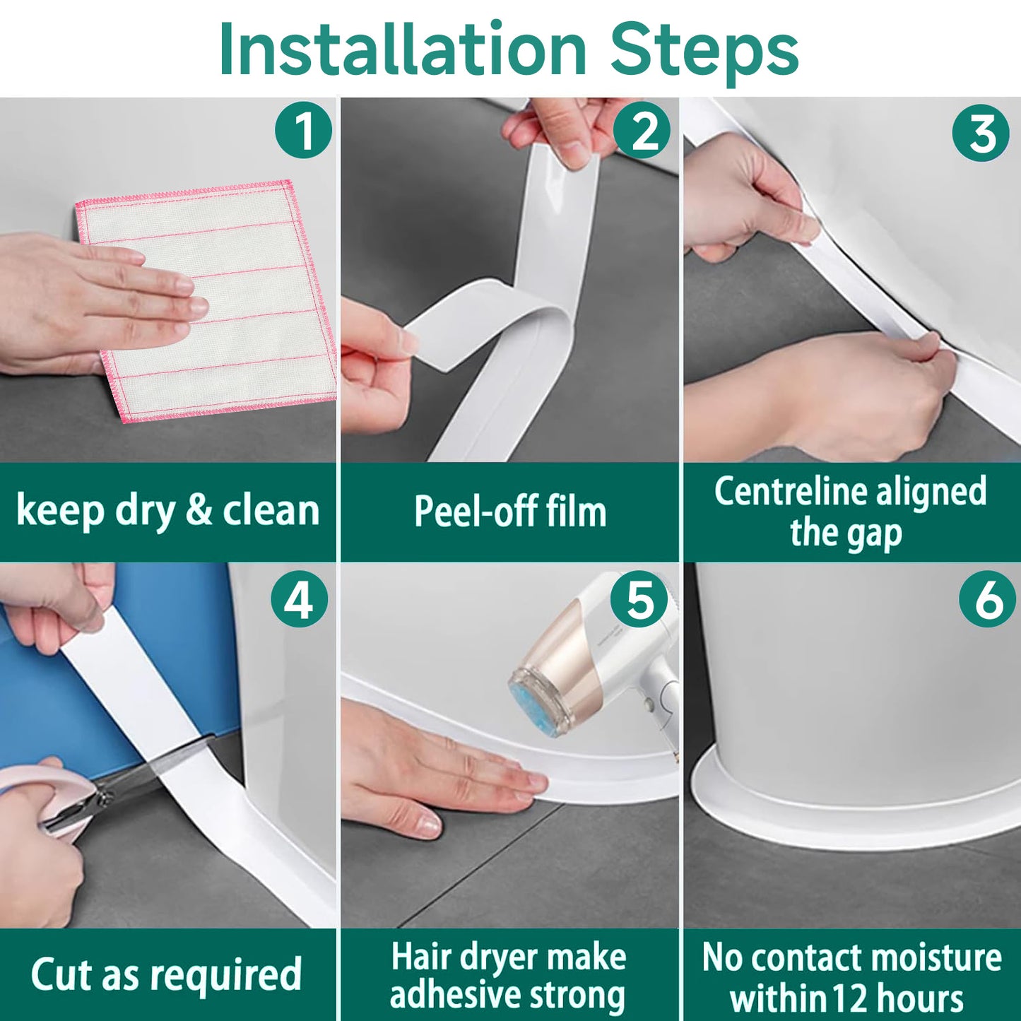 Self Adhesive Sealing Waterproof Tape, Used For Cleaning And Protecting Household Gaps.