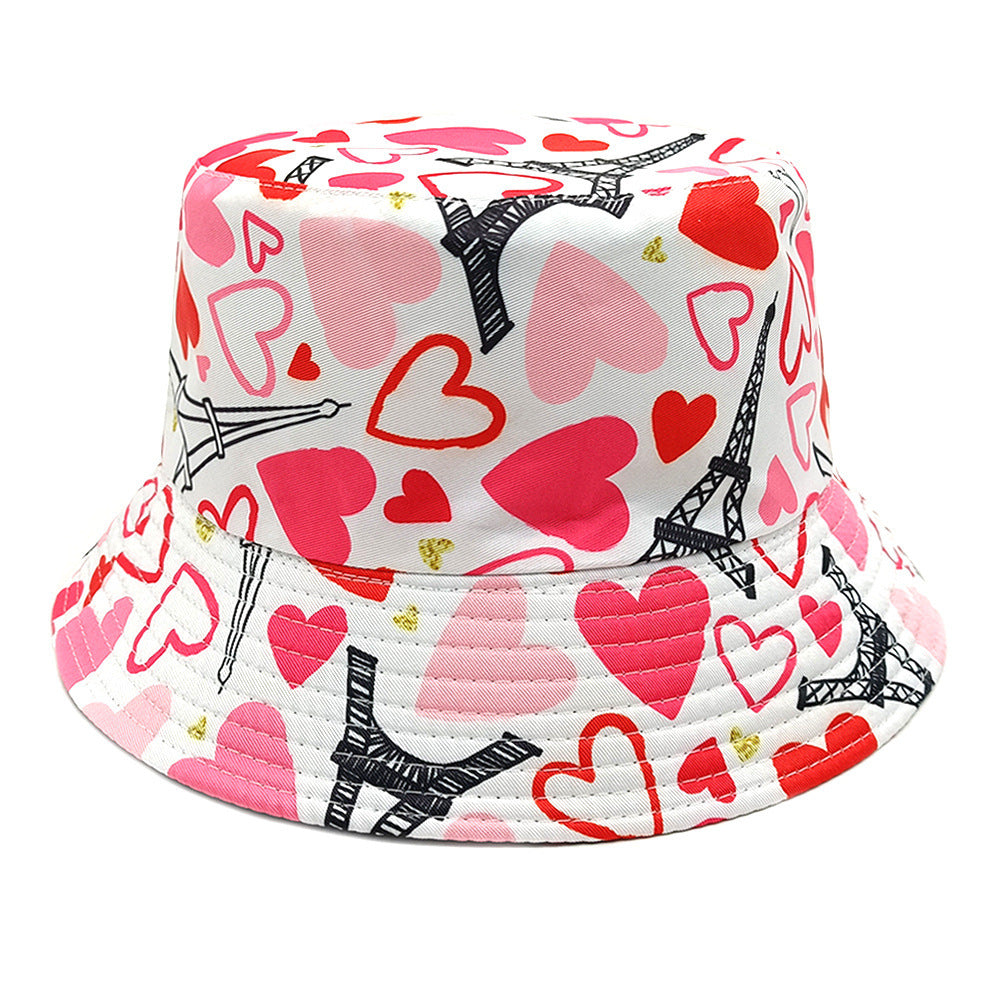 Heart Love Heart Pattern Bucket Hat
