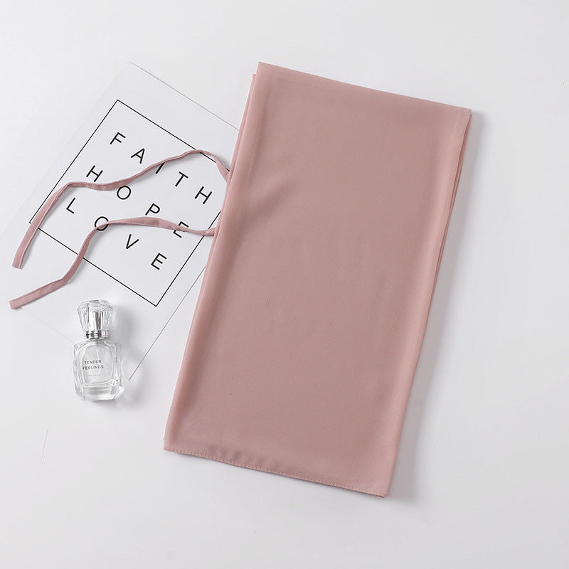 Fashion New Pearl Chiffon Bandage Gauze Scarf