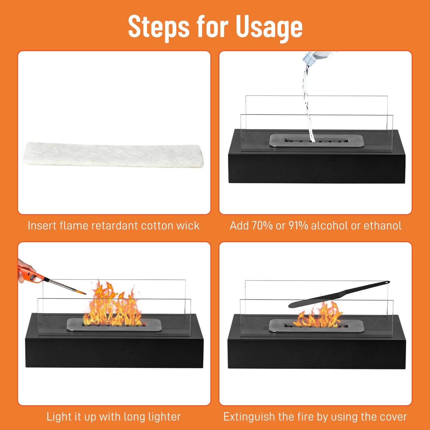 2Pack Smokeless Fire Pits With Windshield   Rectangular Outdoor Firepit With Telescoping Roasting Forks & Fire Tamer Iron Body  Stainless Steel Burn Chamber  Black