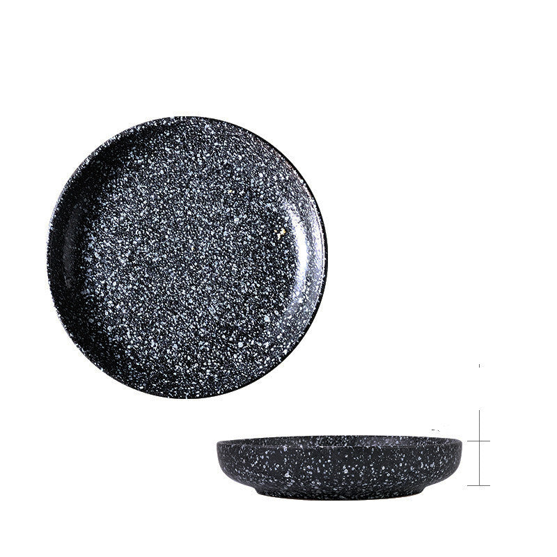 Japanese-style Household Deep Mouth Dish Ceramic Large Soup Plate Creative Round