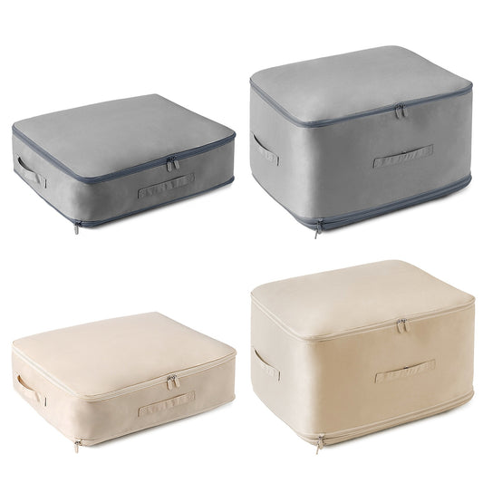 1Pc Foldable Storage Bag For Comforter Quilt Blanket Clothes Pillows Beddings With Dual Zippers