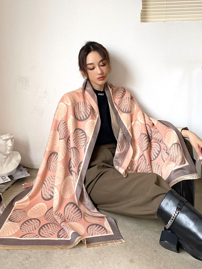 Street Geometric Imitation Cashmere Shawl Scarf Women