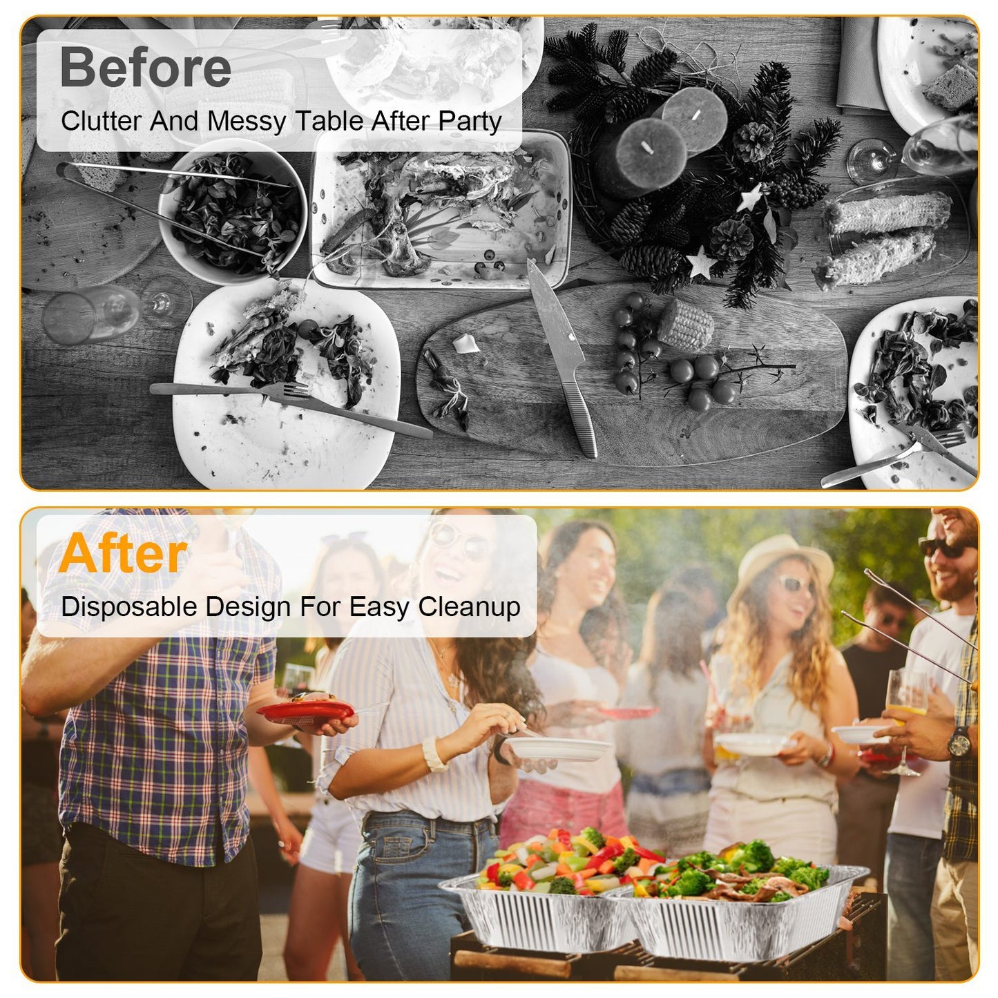 Disposable Hot Pot Buffet With Lid, Utensils - Premium Hot Pot Set For Events, Parties, Catering