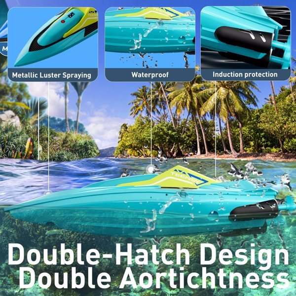 4DRC S5 Blue Remote Control Boat For Swimming Pools And Lakes