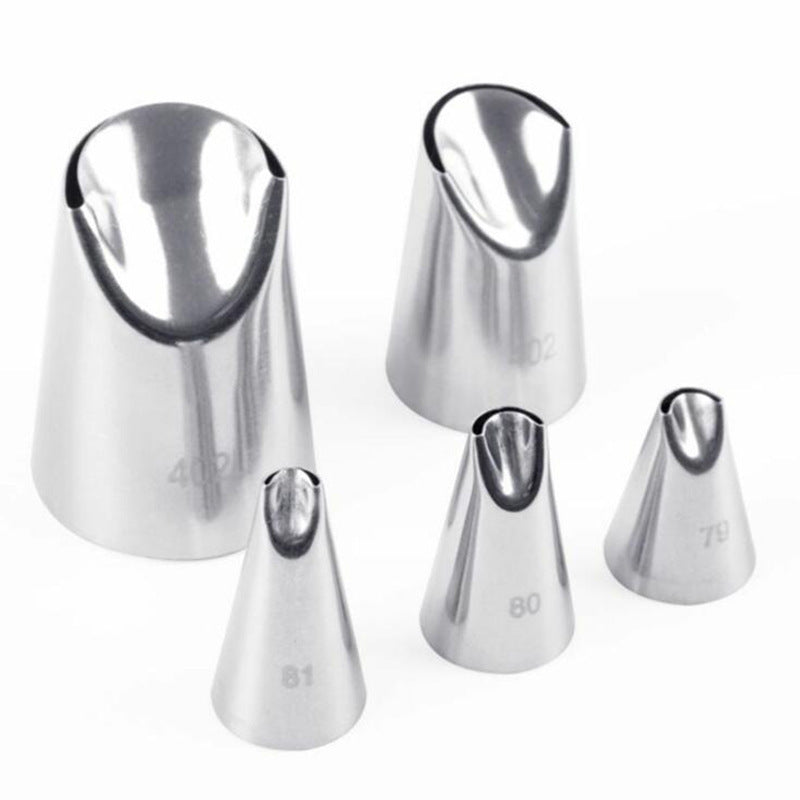 Stainless Steel 5 Piece Piping Tip Set Baking Tools