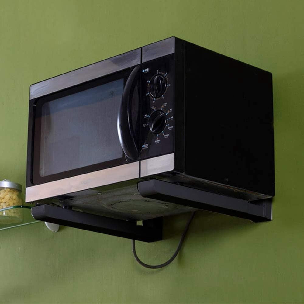 2X Microwave Oven Wall Mount Hanging Brackets Kitchen Rack Adjustable Stretch