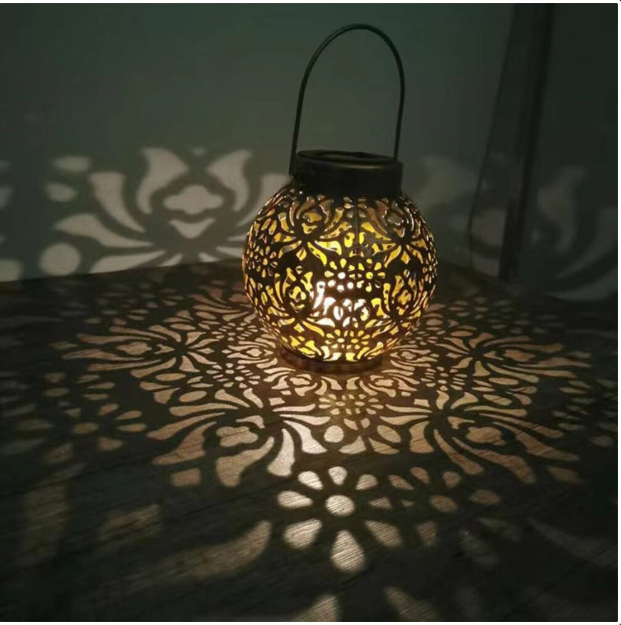 2 Pack Outdoor Solar Hanging Lantern Lights Waterproof Outdoor Garden Lawn Lamp