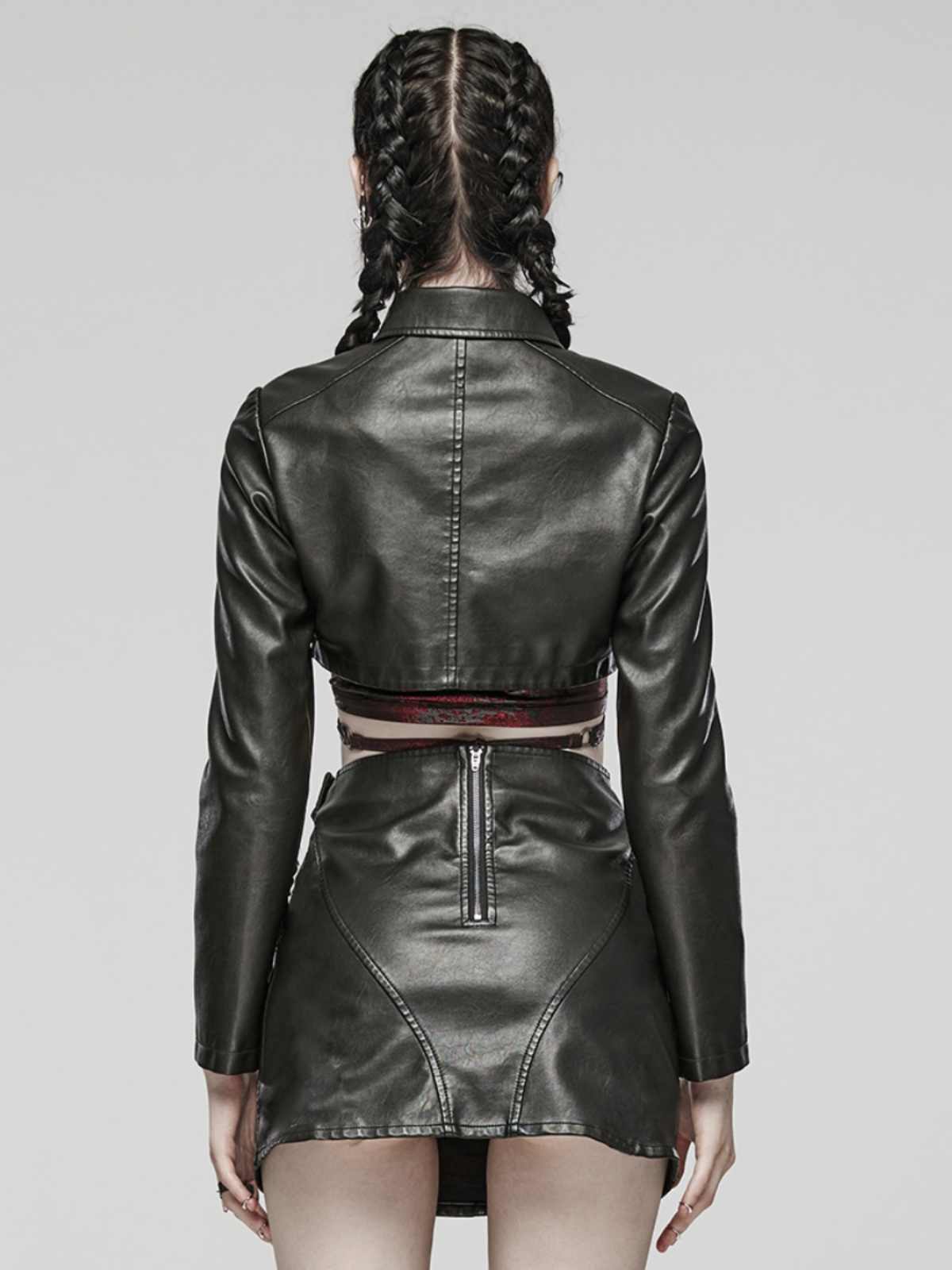 Women's Dark Sweet Cool Short Leather Coat