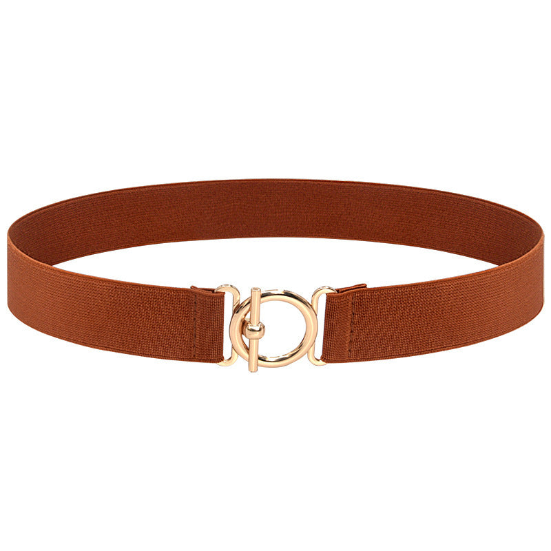 Women's Elastic Waistband Fashion Stretch Corset Korean Style Versatile Dress Decoration Thin Belt