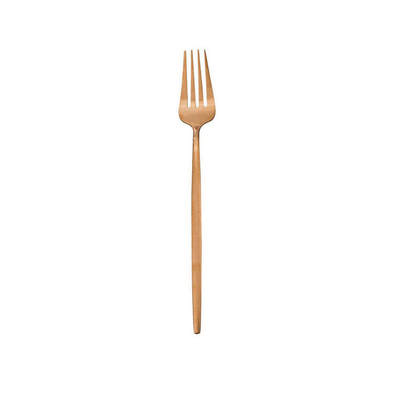 Matte Rose Gold Western Tableware Coffee Stirring Spoon