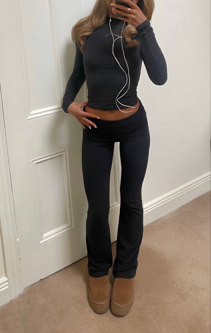 Long Sleeved Wide Leg Pants