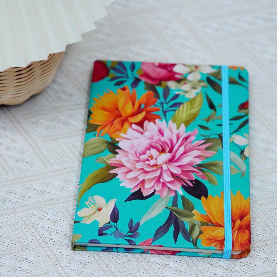 Colorful A4 Notebook With Sub Coil Hardcover Style And Sewing Binding Featuring A Strap For Easy Carry