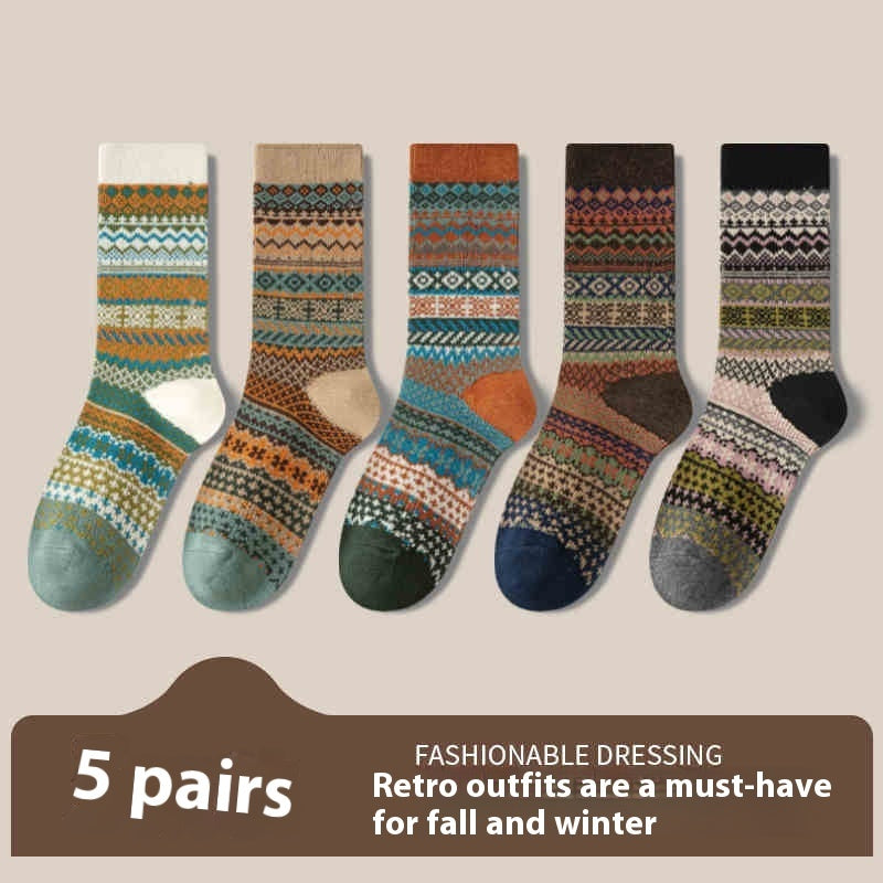 Retro Ethnic Style Socks For Women Deodorant
