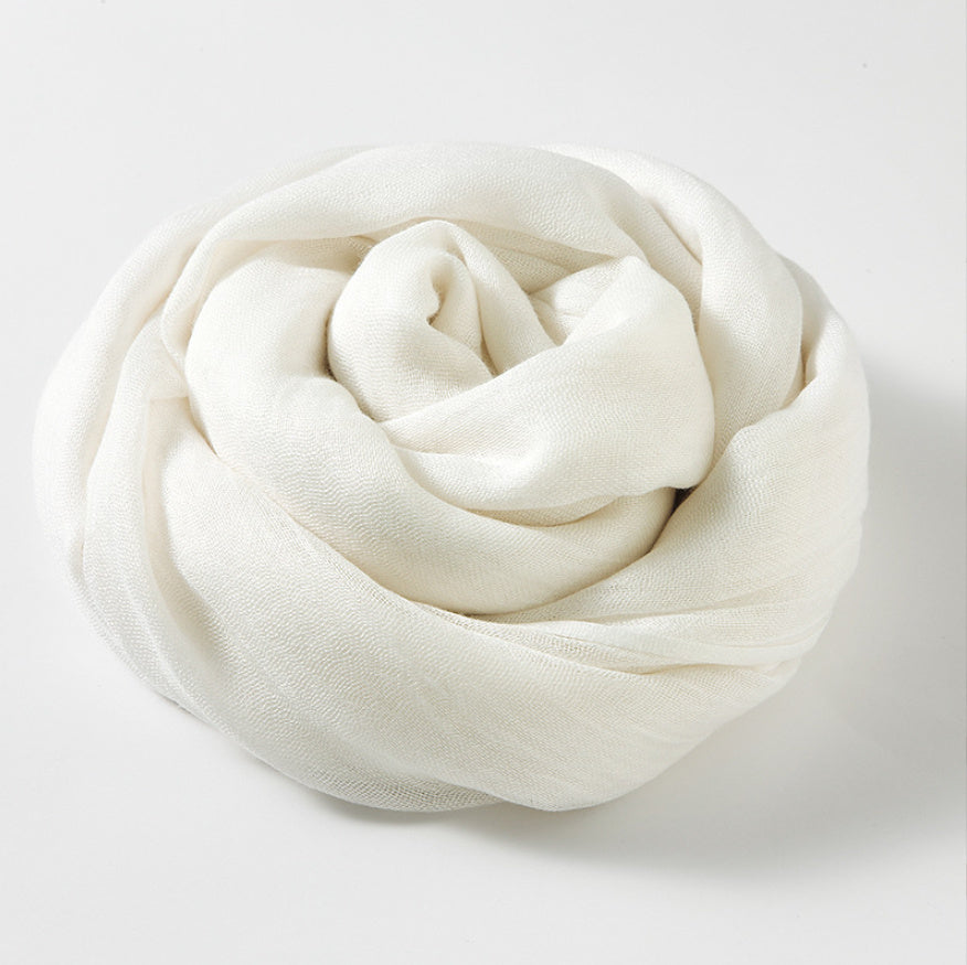 Women's Fashion Artistic Solid Color Cotton And Linen Scarf