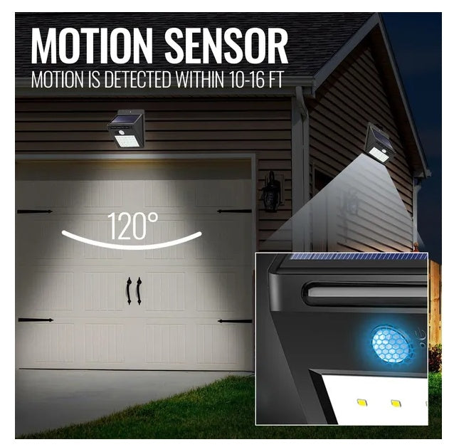 Motion Sensor Light Outdoor Solar Powered Security Lights 10 LED Wireless Flood