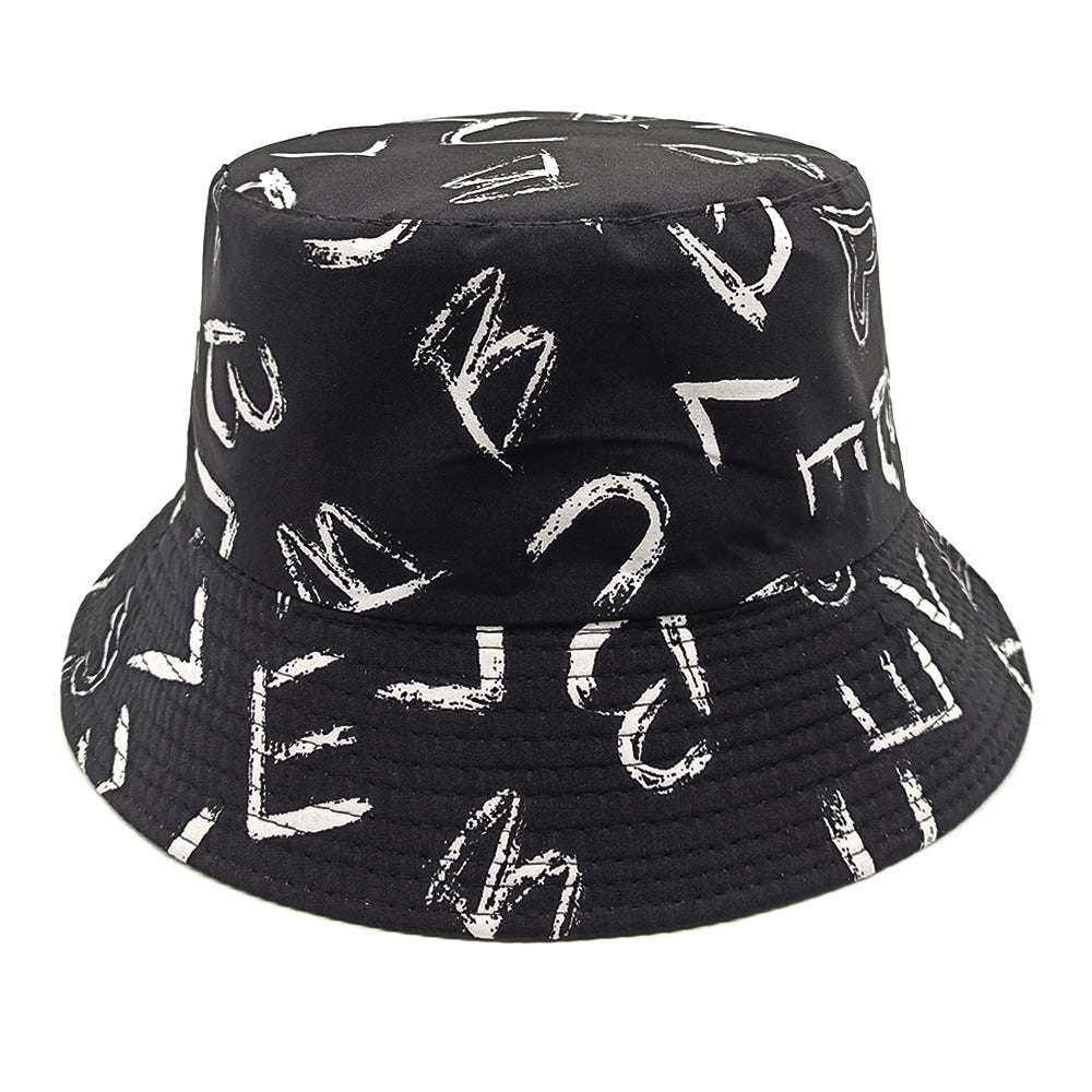 Love Letter Pattern Bucket Hat Children's Digital Printing Bucket Hat