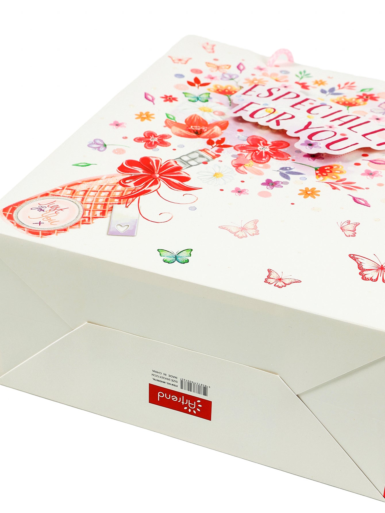 12-pack Small Fresh Plant Flower Printed Handbag With Gift Packaging For Mother's Day And Birthday Party Gift Bag