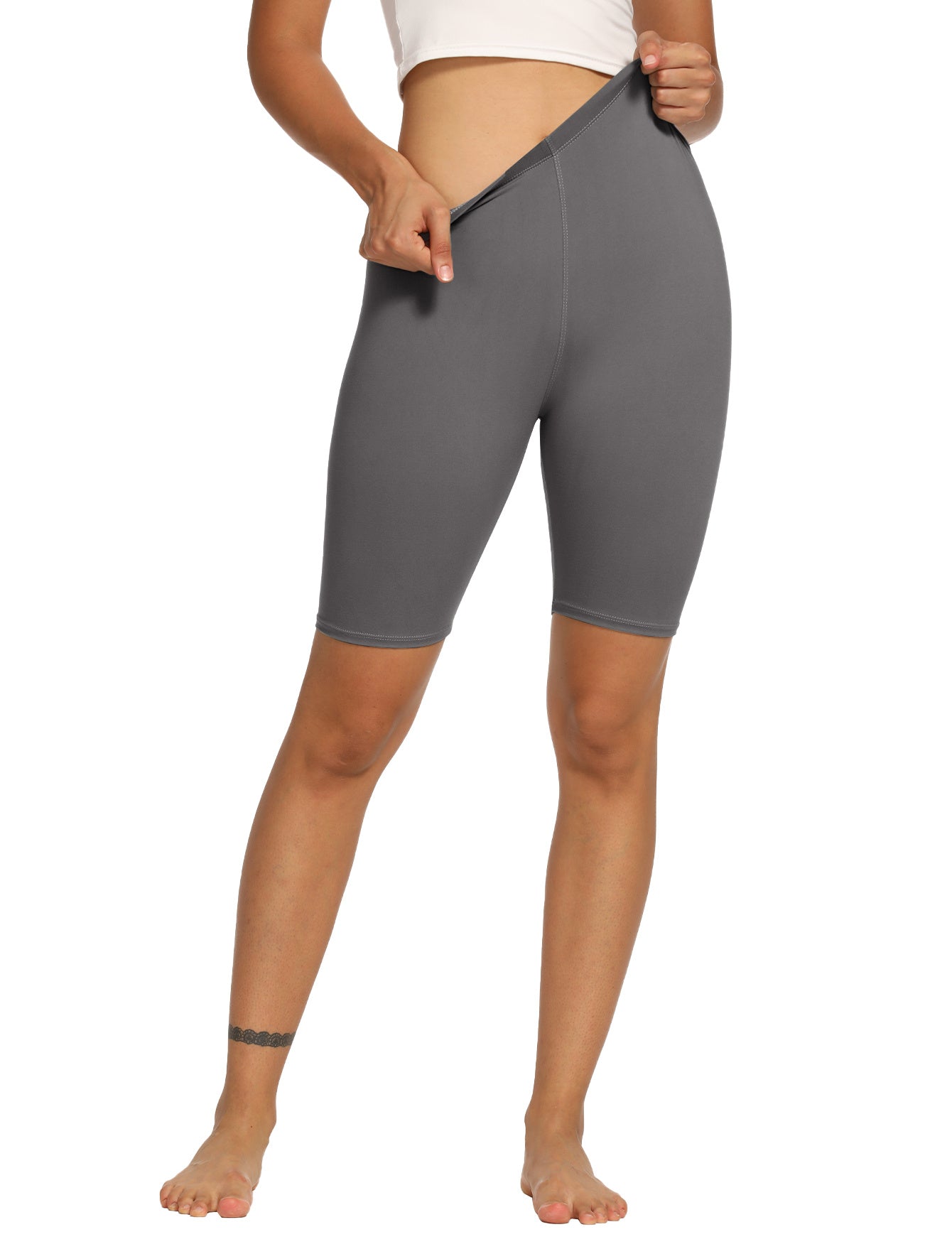 Women's Biker Shorts, 8-inch Summer Shorts, Soft And Elastic, Suitable To Wear Under Dresses, For Training, Running, Cycling And Yoga