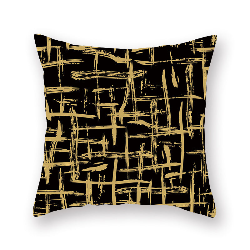 Golden Valentine's Day Peach Skin Pillowcase